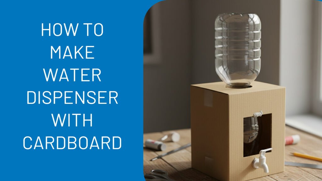 how to make water dispenser with cardboard