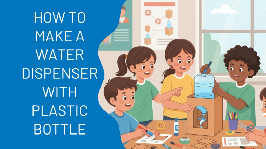 how to make a water dispenser with plastic bottle 